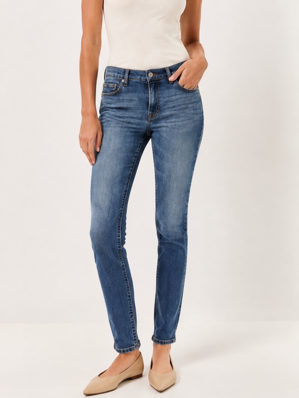 Everlane The Authentic Blue Skinny Jean Mid Rise 27